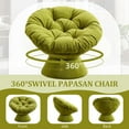 thumbnail image 7 of LUCKHAO  Oversized Swivel Accent Chair, Papasan Chair, 360 Swivel Barrel Chair, Papasan Chair for Living Room Bedroom ,Comfy Chenille Upholstered Round Reading Chair, 7 of 7
