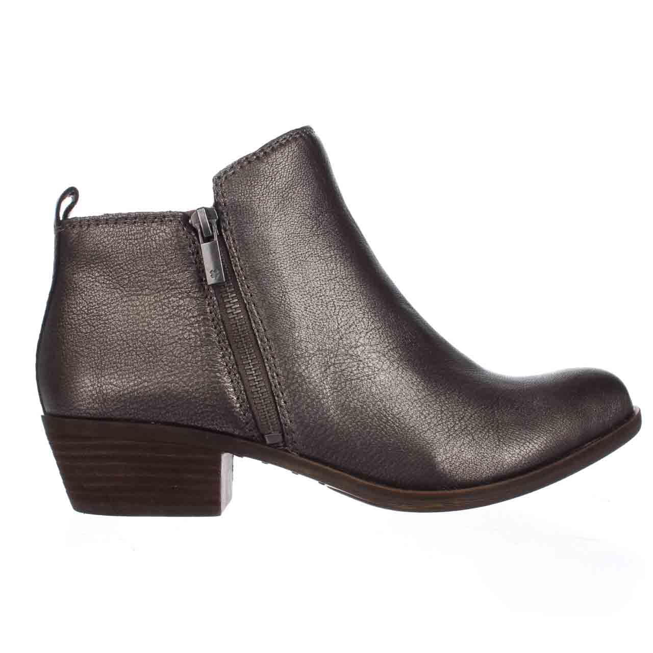 Womens Lucky Brand Brand Basel Side Zip Ankle Boots - Old