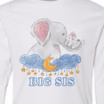 thumbnail image 4 of Inktastic Big Sis Cute Elephants with Moon and Stars Long Sleeve Youth T-Shirt, 4 of 5