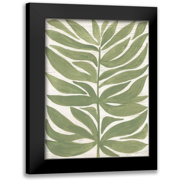 Vess, June Erica 12x14 Black Modern Framed Museum Art Print Titled - Driftwood Palm Leaf II