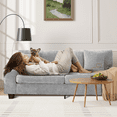 thumbnail image 3 of 71.25" Modern Loveseat Sofa for Living Room with Removable Sofa Cushion and Detachable Sofa Cover, Small Sofa for Small Space(Light Gray), 3 of 7