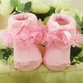 thumbnail image 3 of Aosijia 6 Pairs Baby Girls Cotton Sock Cuff Ruffle Lace Flower Short Sock Ankle Dress Sock for Newborn Infant Toddler Pink, 3 of 10