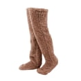 thumbnail image 2 of TISHITA over Knee High Fuzzy Socks Leg Warmers for Home Office Living Room Leg Length 55cm, 2 of 8