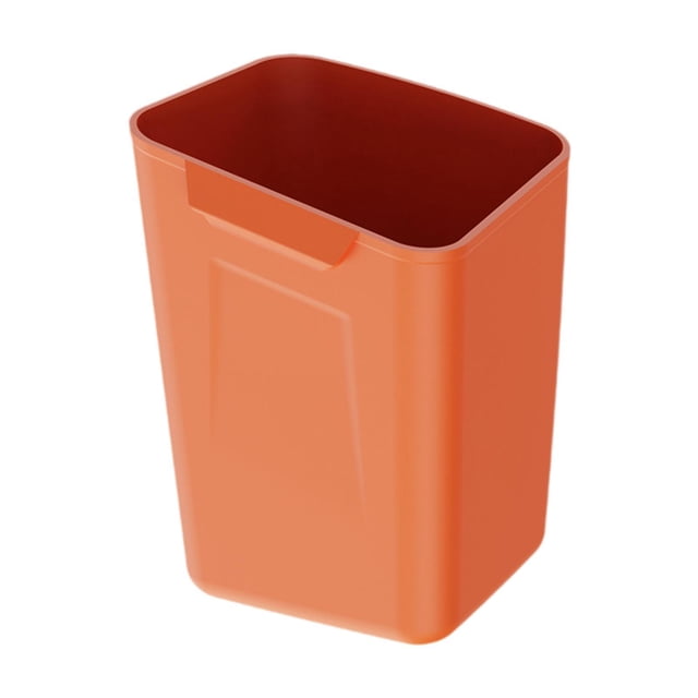 DimyFew Mini Silicone Car Trash Can Garbage Container Stylish Versatile Accessories Small Compact Auto Interior Organizer Storage Box Orange