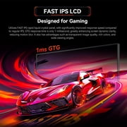 Titan army P2510S PLUS 24.5 Inch Gaming Monitor, 240Hz 1440P QHD(2560×1440), Fast IPS, 240Hz, 1ms, Adaptive Sync, 123% sRGB HDR - Black