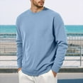 thumbnail image 4 of Basic Sweatshirts for Men 2025 Fall Winter Long Sleeve Crewneck Casual Loose Plain Sweatshirt Pullover Tops, 4 of 6