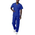 thumbnail image 1 of Uniforme médico unisex Sivvan - Conjunto médico clásico con top con cuello en V y pantalones con cordón - S8400 - Azul real - XL, 1 of 1
