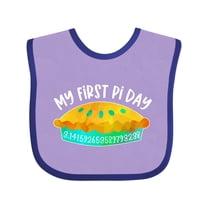 Inktastic My 1st Pi Day Blue Green Pie Pan Pun Boys or Girls Baby Bib