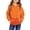 Orange, variant on Family gifts 4-14 Years Crewneck Oversized Hooded Sweatshirt Kids Fashion Long Sleeve Pullover Tops For Girls And Boys Khaki 4 Years