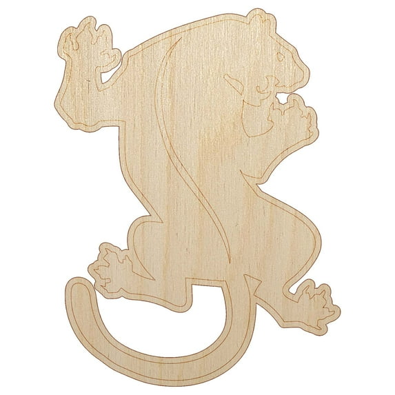 Black Panther Wood Shape Unfinished Piece Cutout Craft DIY Projects - 6.25 Inch Size - 1/4 Inch Thick