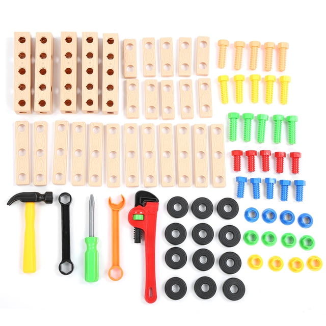 Juguete de bloques de construcción educativos para niños, conjunto de tuercas DIY, combinación de desmontaje