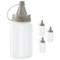 GAXIRE 4-Pack Mini Condiment Squeeze Bottles with Leak-Proof Caps for Ketchup, Mustard, Sauces, and Dressings