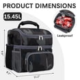 thumbnail image 4 of GYEUKHAM Double Layer Cooler Insulated Lunch Bag Adult Lunch Box Large Tote Bag for Men, Women, With Adjustable Strap,Front Pocket and Dual Large Mesh Side Pockets,Black Camo, 4 of 8