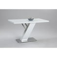 thumbnail image 4 of Chintaly Contemporary Dining Table W/ White Gloss Top & Y-Shaped Pedestal, 4 of 7