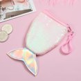 thumbnail image 3 of Coin Wallet Shiny Sequins Mermaid Tail Coin Purse Keychain Pendant Bag Charm, 3 of 9