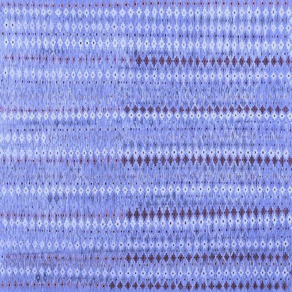 Ahgly Company Indoor Square Southwestern Blue Country Area Rugs, 6' Square