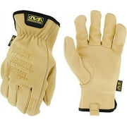 Mechanix Wear: Cow Leather Driver Glove with Durahide Water Resistant Technology, Quick Fitting Safety Work Gloves (Tan, Small)