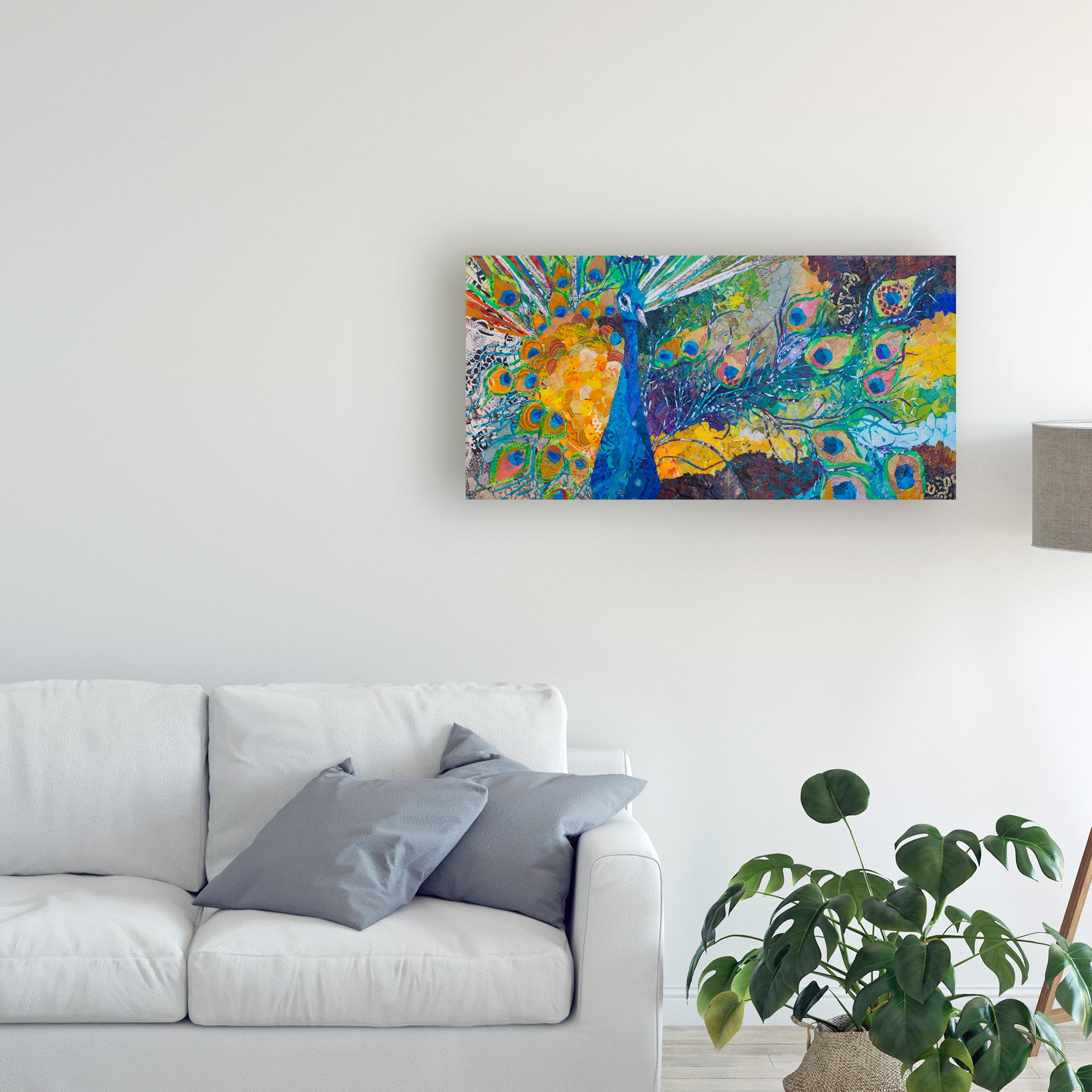 Trademark Fine Art 'Percy Peacock II' Canvas Art by Elizabeth St. Hilaire