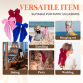 thumbnail image 6 of Loqpol 8 PCS Silky Satin Hair Bows, Oversized Long Tail Bows with Barrette Clips, Short Tail Bow Hair Clips Small Alligator, Coquette Hair Accessories for Women and Girls, 6 of 6
