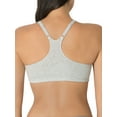 thumbnail image 3 of Fruit of the Loom Women's Shirred Front Racerback Sports Bra, Style-90011, 3-Pack, 3 of 8