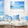 thumbnail image 3 of Designart Calm Beach of Azure Indian Ocean - Seashore Throw Pillow - 18x18, 3 of 4