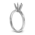 thumbnail image 6 of Solid Platinum 1/2ct. Medium-Weight Comfort Fit 6-Prong Ring Band with CZ Cubic Zirconia Size 7, 6 of 8