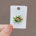 thumbnail image 4 of Chinese Style Enamel Brooch Sparkling Rhinestones Flower Shape Lapel Pin Suits Coats Bags Scarves Badge Versatile Accessory, 4 of 8