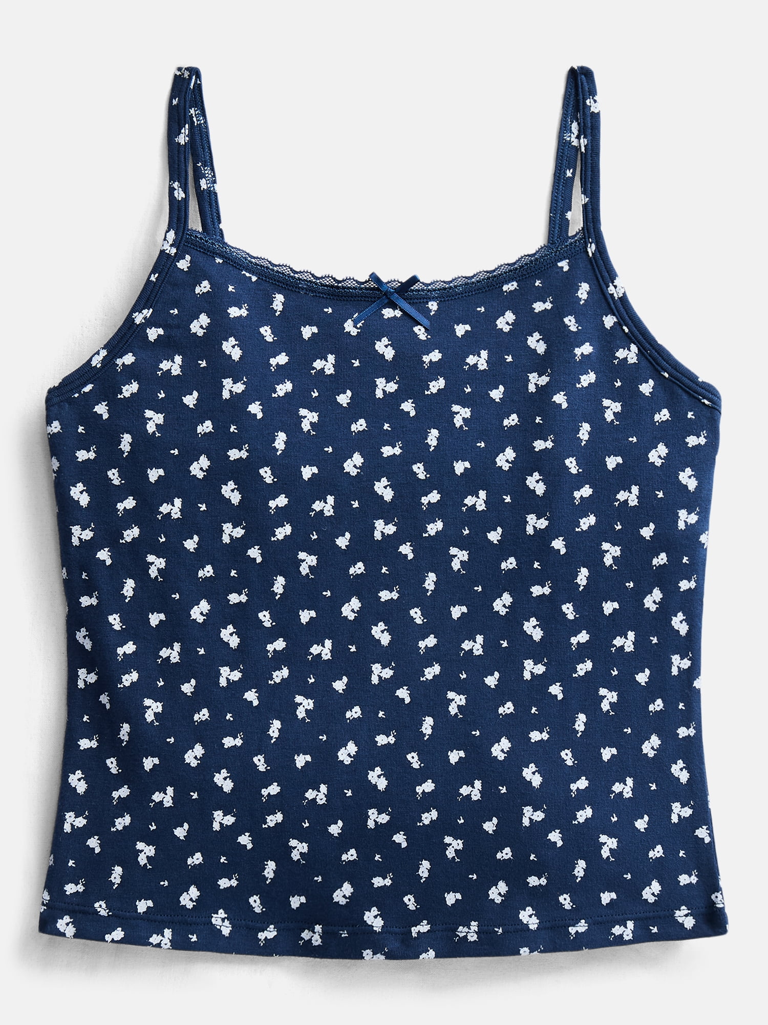 Weekend Academy Girls 2Pk Cotton Lace Trim Cami Tops, Sizes XS to XXL