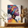 thumbnail image 6 of Qisvanset African Woman Portrait Abstract Canvas Wall Art 15.75x11.81 INCHES, 6 of 8