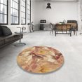 thumbnail image 4 of Ahgly Company Machine Washable Indoor Rectangle Transitional Yellow Orange Area Rugs, 8' x 12', 4 of 7