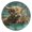 Gold, variant on Round Art Wall Clock Vintage Oil Painting Texture Decorative Clock Black Pointer, Multi-Purpose Desktop & Hanging Creative Decor Clock for Home Living Room A Gray Calf