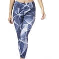 thumbnail image 1 of Reebok Womens 7/8 Length Stretch Compression Athletic Pants, Blue, Medium, 1 of 5