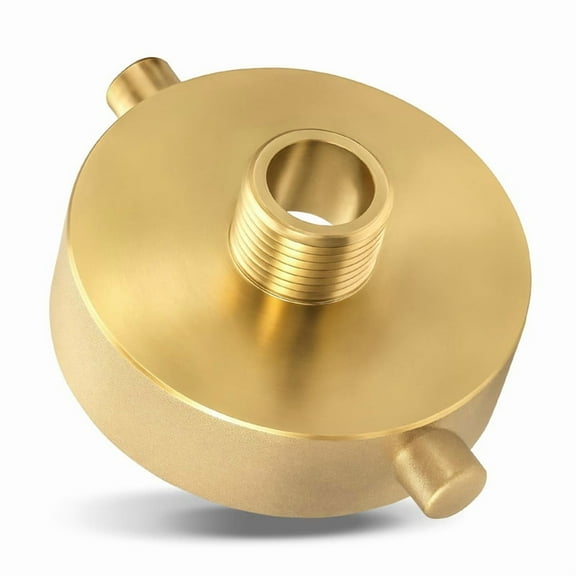 2-1/2In ()Female X3/4In GHT Male Fire Hydrant Adapter FireHose Adapter Brass FireEquipment with Pin Lug 2-1/2x3/4In