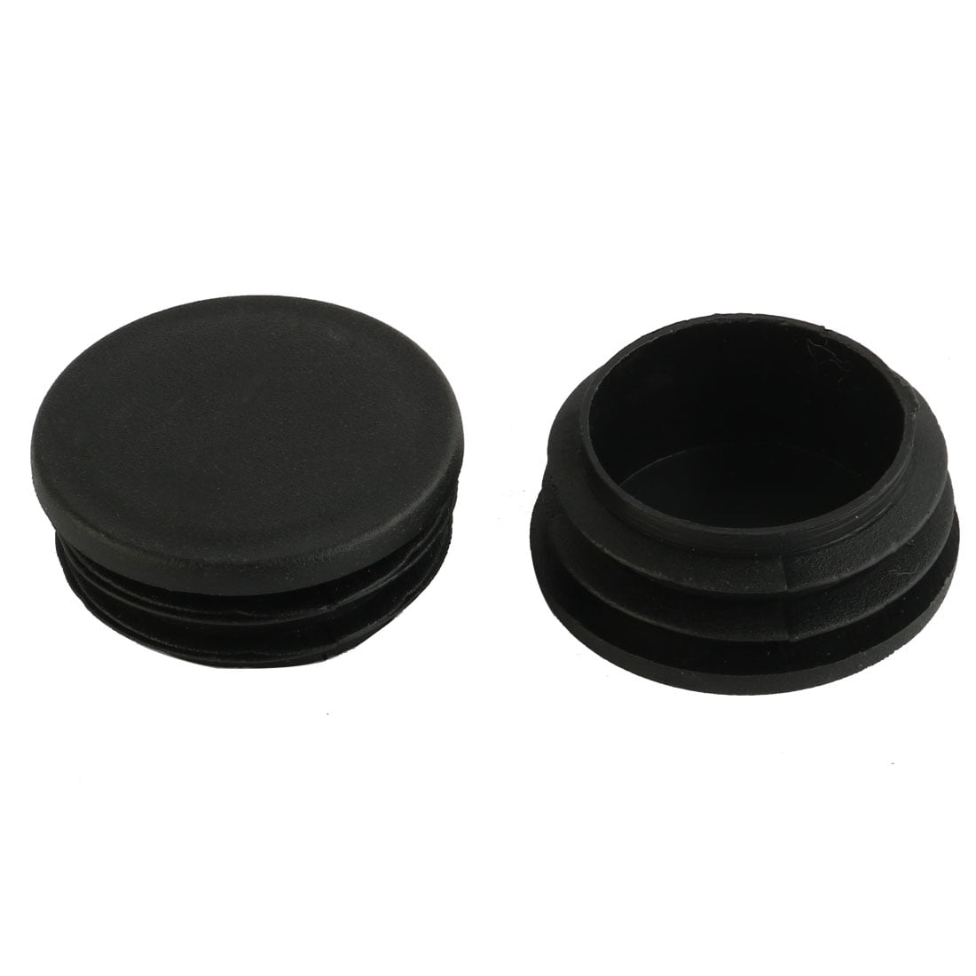 Unique Bargains 2 Pcs Antislip Plastic Round 38mm Dia Chair Foot Cover Table Furniture Leg Protector Balck