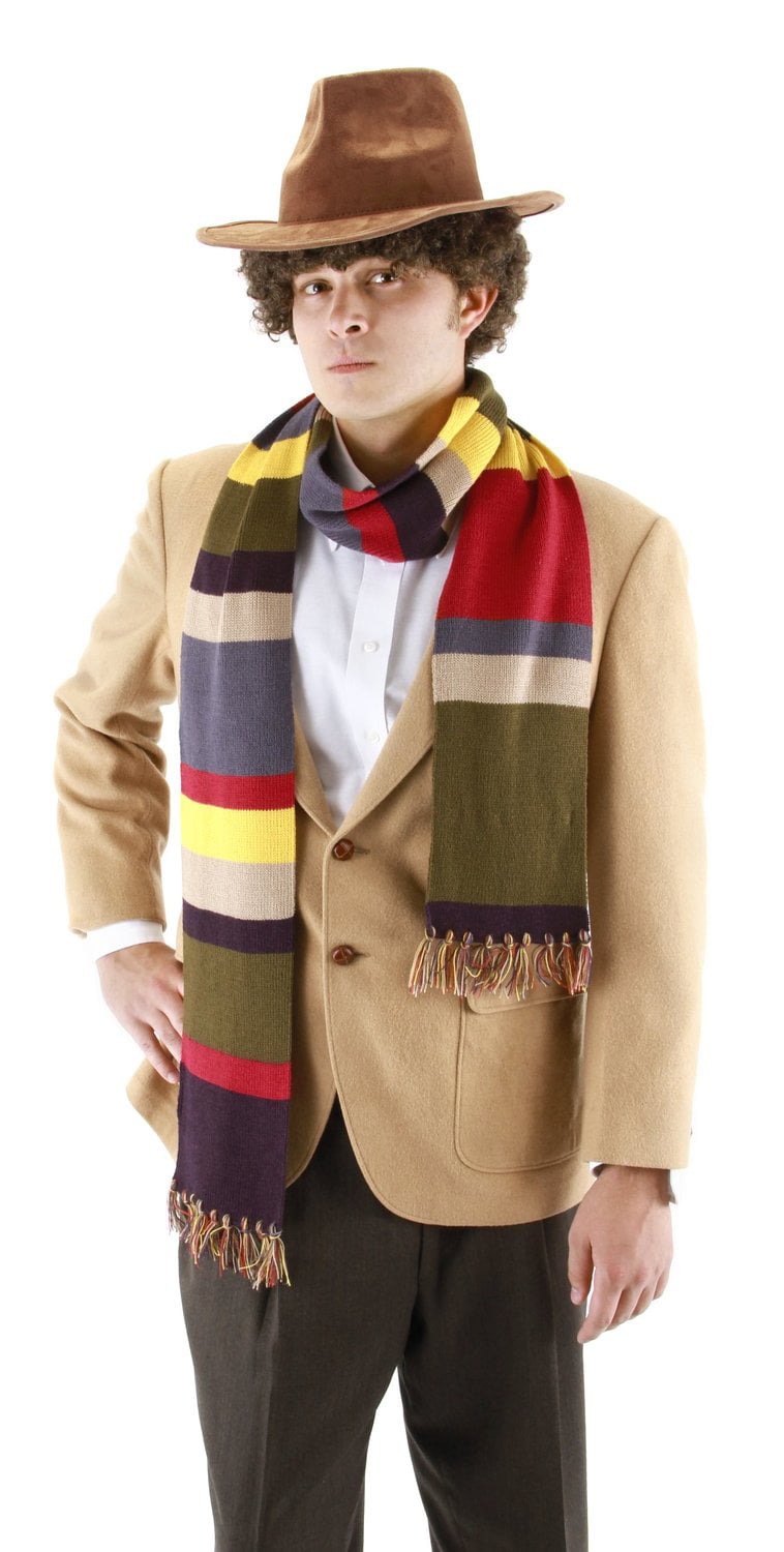 Doctor is Who Cosplay The 4th Fourth Dr Tom Baker Stripes Muffler Scarf Shawl 