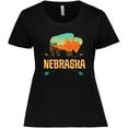 thumbnail image 3 of Inktastic Nebraska Vacation Buffalo Women's Plus Size T-Shirt, 3 of 5