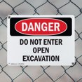 thumbnail image 5 of (2 Pack) Do Not Enter Open Excavation OSHA Danger Sign 10 Inch X 7 Inch Indoor / Outdoor Rust-Free Aluminum Metal Signs for Workplace, Workshop, and Construction Site, Made in the USA, 5 of 8