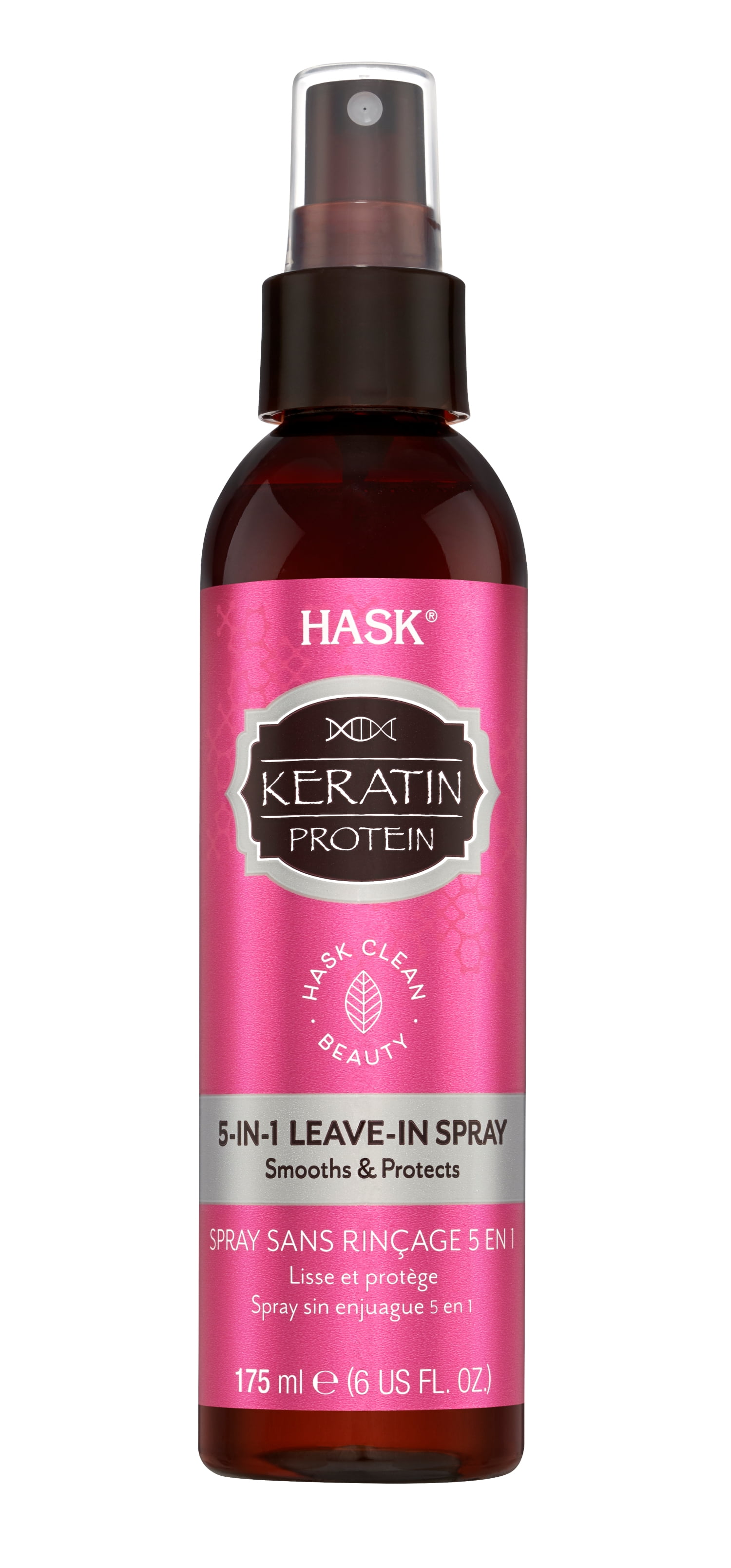 Hask Keratin Protein Shine Enhancing 5-in-1 Leave-In Hair Spray with Keratin, 6 fl oz