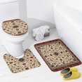 thumbnail image 4 of Bohemia Shower Curtain Set 4PCs with Hooks Waterproof Bathroom Toilet Mat Lid Decor, 4 of 6