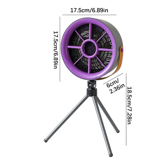Purple Portable Range Hood High Power Suction Desktop Fan for Indoor Barbecue Outdoor Camping with Quiet Operation