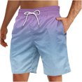 thumbnail image 2 of Tungbrin Men's Summer Shorts 2025 Trendy Gradient Color Quick Dry Beach Shorts Big and Talls Drawstring Swim Trunks, 2 of 5