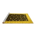thumbnail image 2 of Ahgly Company Machine Washable Indoor Round Persian Yellow Traditional Area Rugs, 4' Round, 2 of 4