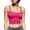 Hot Pink, variant on Wyongtao Womens Ribbed Knit Tank Tops Strap Solid Color Slim Fitted Crop Camisole Casual Trendy Sport Going Out Clothes (S, White)