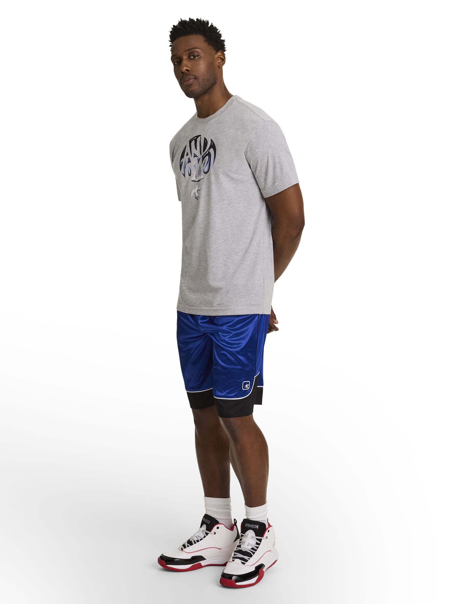AND1 Men's and Big Men's Graphic T-Shirt, up to Size 5XL