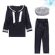 thumbnail image 4 of KAKOWELY 1 juego de uniforme azul marino para Halloween, traje de marinero para cosplay, conjunto de disfraces de fiesta para adultos (talla única, azul), 4 of 4