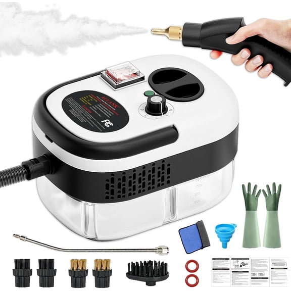 2500W Handheld Steam Cleaner,Portable  Steamer For  Detailing,High-Temperature and  Steam Cleaner For , Steam Cleaning Machine for Furniture,Kitchen,Grout,Floor,Tile (03-White)