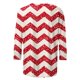 thumbnail image 4 of Fiudx Ofertas Relámpago Blusa Suelta Estampada con Cuello Redondo y Manga 3/4 para Mujer, 4 of 5