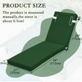 thumbnail image 5 of Chaise Lounge Cushions for Outdoor Furniture, Waterproof 72 x 21Inch Patio Lounge Cushion with Ties, 3 inch Thicks Patio Lounge Chair Cushion Replacement（dark green,4pcs), 5 of 6
