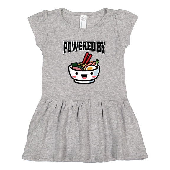 Inktastic Powered By Ramen Cute Noodles Girls Toddler Dress