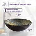 thumbnail image 5 of Tara Series Deco-Glass Vessel Sink in Arctic Blaze, 5 of 7